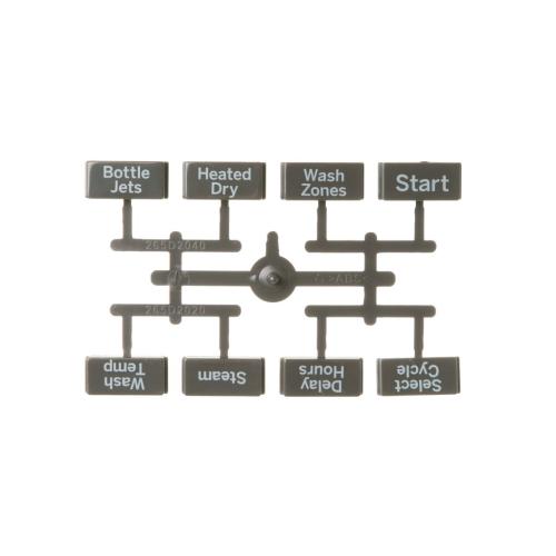 GE WD09X22799 BUTTON AND GRAPHICS ASM